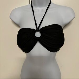 Elegant Black Halter Bikini Top
